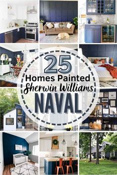 the top 25 real homes painted with sherylin williams's navy