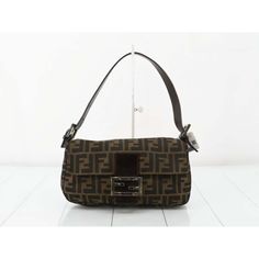 Fendi Baguette Classic Zucca Print Fendi Monogram Fendi Baguette Cotton Brown Fendi Monogram, Fendi Baguette, Baguette Bag, Fendi Bags, Limited Time, Fendi, Bag Lady, Monogram, Shoulder Bag