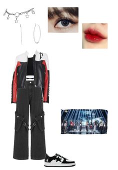 Skz Outfits Inspired Concert, Stray Kids Concert Outfit Ideas Dominate, Hyunjin Ootd, Straykids Inspired Outfits, Svt Concert Outfit, Straykids Outfit, Skz Inspired Outfit, Stray Kids Concert Outfit Ideas, Stray Kids Outfits Inspired