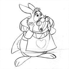 the lorax character from disney's beauty and the beast, drawn in pencil