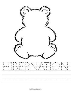 the teddy bear worksheet for children to learn how to write and draw it