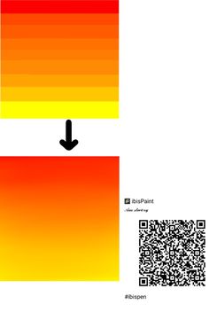 an orange, yellow and red color scheme with qr code in the bottom right corner