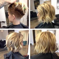 Undercut Bob Haircut, Undercut Hairstyles Women, Undercut Bob, Undercut Long Hair, Pixie Haircut For Thick Hair, Short Hair Undercut, Short Bob Haircuts, Undercut Hairstyles