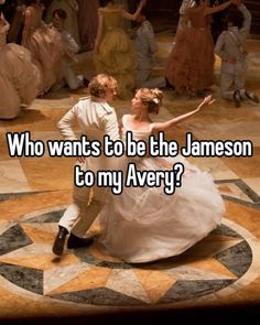 a man and woman dancing on the floor with text who wants to be the person to my