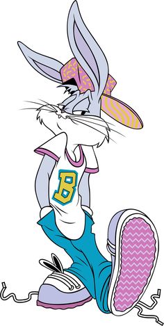 an image of a cartoon rabbit with sneakers