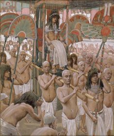 an image of a group of people with spears