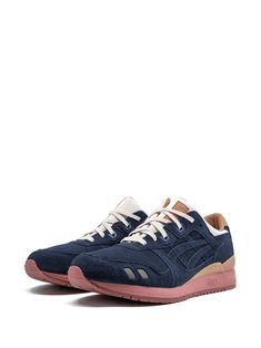 Asics Low-top Sneakers, Sporty Navy Custom Sneakers With Branded Insole, Navy Sneakers With Contrast Sole, Navy Sneakers With Contrast Sole And Round Toe, Lace-up Sneakers With Rubber Waffle Outsoles, Navy Sneakers With Boost Midsole And Round Toe, Navy Low-top Sneakers With Boost Midsole, Navy High-top Sneakers With Contrast Sole, Classic Blue High-top Sneakers With Contrast Sole