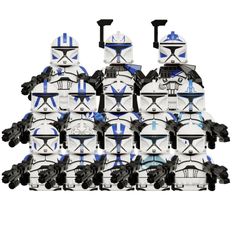 star wars legos are stacked up in the shape of stormtrooper's helmets