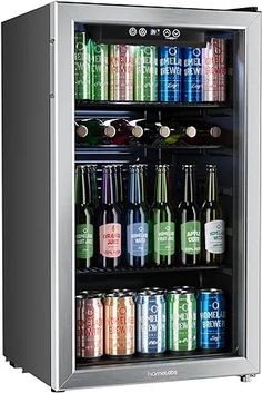 an image of a mini fridge filled with drinks