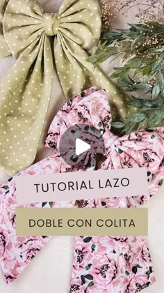 the video is showing how to make bows