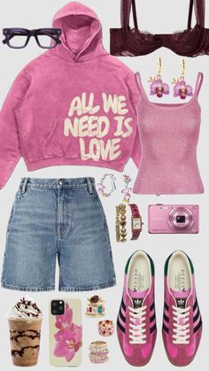 Summer Chill Outfit, Pink Hoodie Outfit, Outfit Inspo Casual, Trendy Outfits For Teens, Streetwear Fashion Women, Swaggy Outfits, Simple Trendy Outfits, Cute Everyday Outfits, Really Cute Outfits