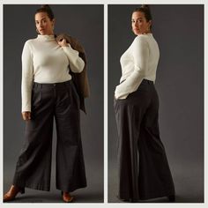 Elevate Your Wardrobe With These Stunning Anthropologie Mid-Rise Pleated Black Trousers, Available In Plus Size 18w. Made With High-Quality Elastane, These Pants Offer Both Comfort And Style. The Measurements; 10.5" Rise, 31" Inseam, 17.5" Leg Opening, And The Waist Is 20.5". Perfect For Any Occasion, Dress Them Up Or Down To Suit Your Needs. Anthropologie Mid-Rise Pleated Black Trousers 18w Plus Size New. High Waisted Pleated Pants, Flair Pants, Leopard Print Pants, Denim Flare Jeans, Pants Plus Size, Bootcut Pants, Black Flare, Kick Flares, Flare Trousers