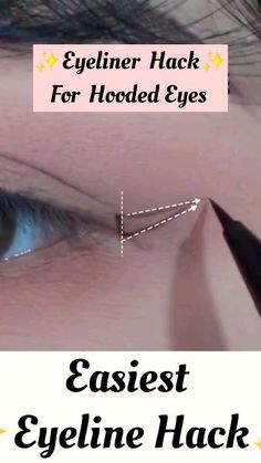 Makeup Downturned Eyes Hooded, Eyeliner Hack For Hooded Eyes, Eyeliner Hacks For Hooded Eyes, Eyeliner For Very Hooded Eyes, Liquid Eyeliner For Hooded Eyes, Eyeliner Hooded Eyes Tutorials, Hooded Eyes Eyeliner Tutorials, Eyeliner Hacks Hooded Eyes, Hooded Downturned Eye Makeup