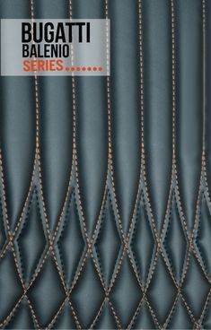 an image of a curtain with chains hanging from it's sides and the words bugatti balenoo series