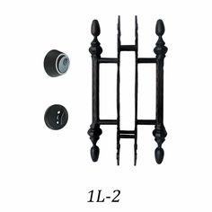 an image of wrought iron door handles and knobs with the number 11 - 2