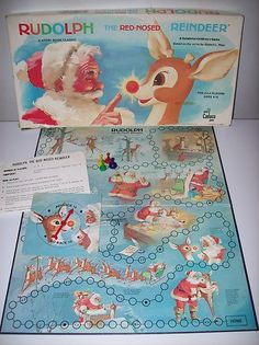 rudolph the reindeer board game in its original box