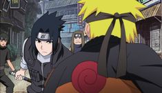 naruto and his friends are walking down the street