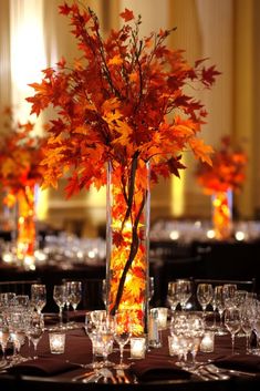 Edgy Elegance: Mastering the Black and Orange Wedding Theme – A Sparkly Life for Me Wine Red And Burnt Orange Wedding, Black White Orange Wedding, Fire Themed Wedding, Dark Orange Wedding, Thanksgiving Dining Table Decor, Cylinder Vase Centerpiece, Orange Wedding Theme, Orange Fall Wedding