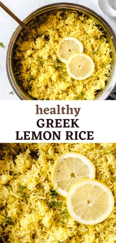 Easy Greek Lemon Rice Pilaf Recipe Mediterranean Herbs, Greek Lemon Rice, Sauteed Onions, Rice Side Dish Recipes, Rice Side, Avocado Dip, Rice Side Dishes