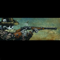 David Lozeau Art, David Lozeau, Skeleton Cowboy, Cowboy Tattoos, Western Paintings, West Art, Cowboy Art, The Skeleton