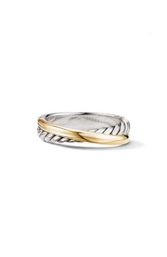 David Yurman Crossover Ring with 18K Yellow Gold | Nordstrom David Yurman Crossover Ring, Yurman Ring, David Yurman Ring, Crossover Ring, Rollerball Perfume, Classy Jewelry, Gift List, Keep Jewelry, David Yurman