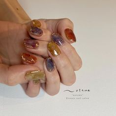 Calico Nails, Japanese Style Nails, Different Color Nails, Hippie Nails, Vintage Nails, Colorful Nails, Cat Kuku, Prom Nails