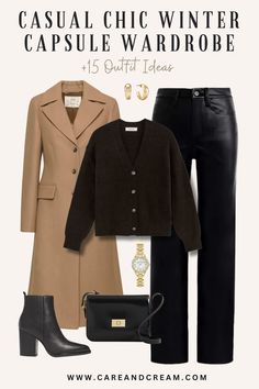 Casual Chic Winter Capsule Wardrobe + 15 Outfit Ideas