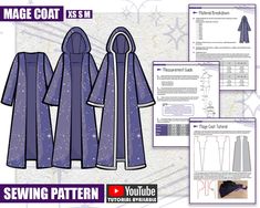 the sewing pattern is shown with instructions to make it