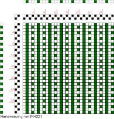 a green and white cross stitch pattern with squares on the top, bottom and bottom