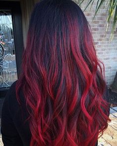 Bold Women, Red Balayage, Brown Ombre Hair, Ombre Hair Blonde, Dark Red Hair, Red Highlights