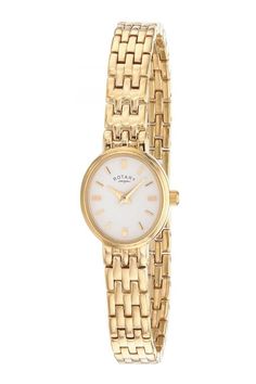 Fulfilled by WatchShop - A design classic reminscent of some of Rotary's earlier watches. This model is made from PVD gold plated steel and has an elegant oval case with a white dial. The dial features slender gold baton hour markers and hands. It fasten with a slim gold metal bracelet. This is a great purchase for the graceful woman who truly knows style. Gold Dainty Watch, Elegant Watches Women, Graceful Woman, Dream Items, Gold Watches Women, Wrist Jewelry, Vanilla Girl, White Watch, Jewelry Accessories Ideas