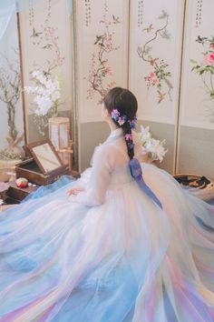 Korean Princess Aesthetic, Korean Hanbok Aesthetic, Hanbok Traditional Princess, Korean Traditional Dress Hanbok, Korean Princess, Corset Fashion Outfits