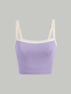 Indie Tops, Lilac Top, Lavender Tops, Purple Crop Top, Diy Clothes Design, Purple Tank Top, Purple Tank, Purple Shirt