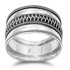 Sterling Silver Women's Bali Rope Ring Wide 925 Band Braided Jewelry Female Male Unisex Size 9 All our silver jewelry is crafted from .925 silver also commonly referred to as sterling silver. Sterling silver is the standard for beautiful high-quality silver jewelry and can not be replicated by lower priced silver plated jewelry. It is 92.5% pure silver, mixed with alloys to add strength and durability to stand the test of time. We promise superior service which includes fast shipping, great communication, and Walmart's refund policy. Keep your fine jewelry shiny and elegant by storing it properly. Jewelry needs to be stored in a dry area, preferably away from air in a jewelry box or plastic bag. Avoid exposure to harsh chemicals. Use a polishing cloth to remove tarnish build-up over time. Rope Ring, Braid Jewelry, Rope Rings, Female Male, Wide Band Rings, Silver Plated Jewelry, Selling Jewelry, 925 Sterling Silver Ring, Fashion Rings