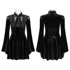 Gothic daily dress– Punkravestore Lace Gothic Dress, Dresses With Bow, Goth Tops, Gothic Shop, Kardashian Outfit, Punk Rave, Velvet Blouses, Black Velvet Dress, Fringe Dress