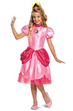 Princess Peach Halloween Costume, Princess Peach Halloween, Princess Peach Dress, Princess Peach Costume, Halloween Makeup Costumes, Peach Costume, Mario And Princess Peach