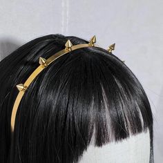 Sturdy studs that are screwed not glued. Resting on a stainless steal band ready to steal hearts and attention with a simple statement. ⛓ Made by Mana ⛓ Cosplay Hair Accessories, Headband Gold, Stolen Heart, Cosplay Hair, Lake Havasu City, Lake Havasu, Gold Headband, Stainless Steal, Gothic Halloween