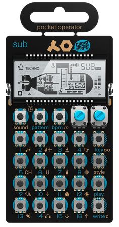 a black and blue calculator with numbers on it