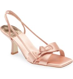 Jeffrey Campbell Take a Bow Slingback Sandal | Nordstrom Silver Metallic Heels, Jeffrey Campbell Sandals, Jeffrey Campbell Heels, Ankle Tie Heels, Heels Aesthetic, Floral Heels, Strappy High Heels, Tan Heels, Strappy Sandals Heels