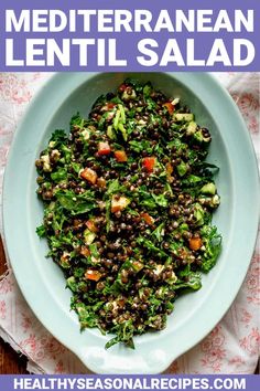 black lentil and veggie salad in a bowl