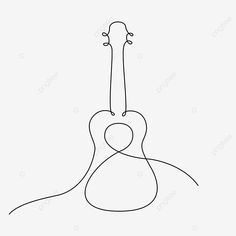 an acoustic guitar line drawing on a white background, music, musical instruments, instrument png and psd