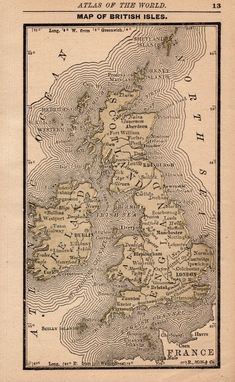 an old map of the british isles