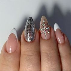 Champagne Colored Nails, Hot Nail Designs, Trend Ideas, Christmas Gel Nails, Hot Nails, Pretty Acrylic Nails, Fancy Nails