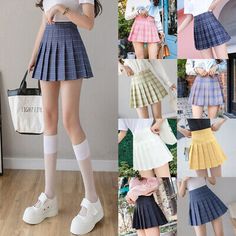 Pinterest Short Skirt Dress, Style Pleated Skirt, Pleated Short Skirt, Short Fashion, Girls School, School Uniforms, Layered Skirt, Women's Skirts, Skirt Dress