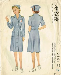 Vintage Nurse Aesthetic, Vintage Nurse Outfit, Old Nurse Uniform, Vintage Nurse Uniform, 1920s Nurse Uniform, 1940s Nurse Uniform, 40s Nurse Uniform, 1950s Nurse, Wwii Nurse Uniform