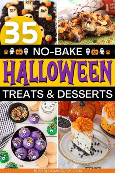 no bake halloween treats and desserts