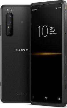 the sony xperia phone is shown in black