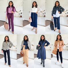 fall outfits / weekend / workwear / office outfit / denim dress / tweed jacket / fall style Fall Workwear, Outfit Denim, Office Outfit, Fall Jackets, Fall Style, Open Cardigan, Office Outfits, Denim Outfit, Tweed Jacket