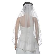 the back of a bride's wedding dress, with veil and shoes on display