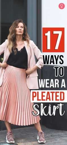 Pleated Skirt Outfit Summer, How To Wear A Pleated Skirt, Pleated Skirt Outfit Ideas, Black Pleated Skirt Outfit, Midi Skirt Outfits Summer, Pleated Midi Skirt Outfit, Pleated Skirt Outfits, Blue Skirt Outfits, Pink Skirt Outfits